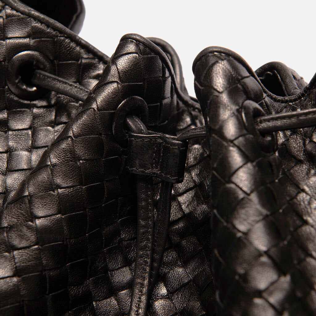 Bottega Veneta Black Intrecciato Drawstring Hobo