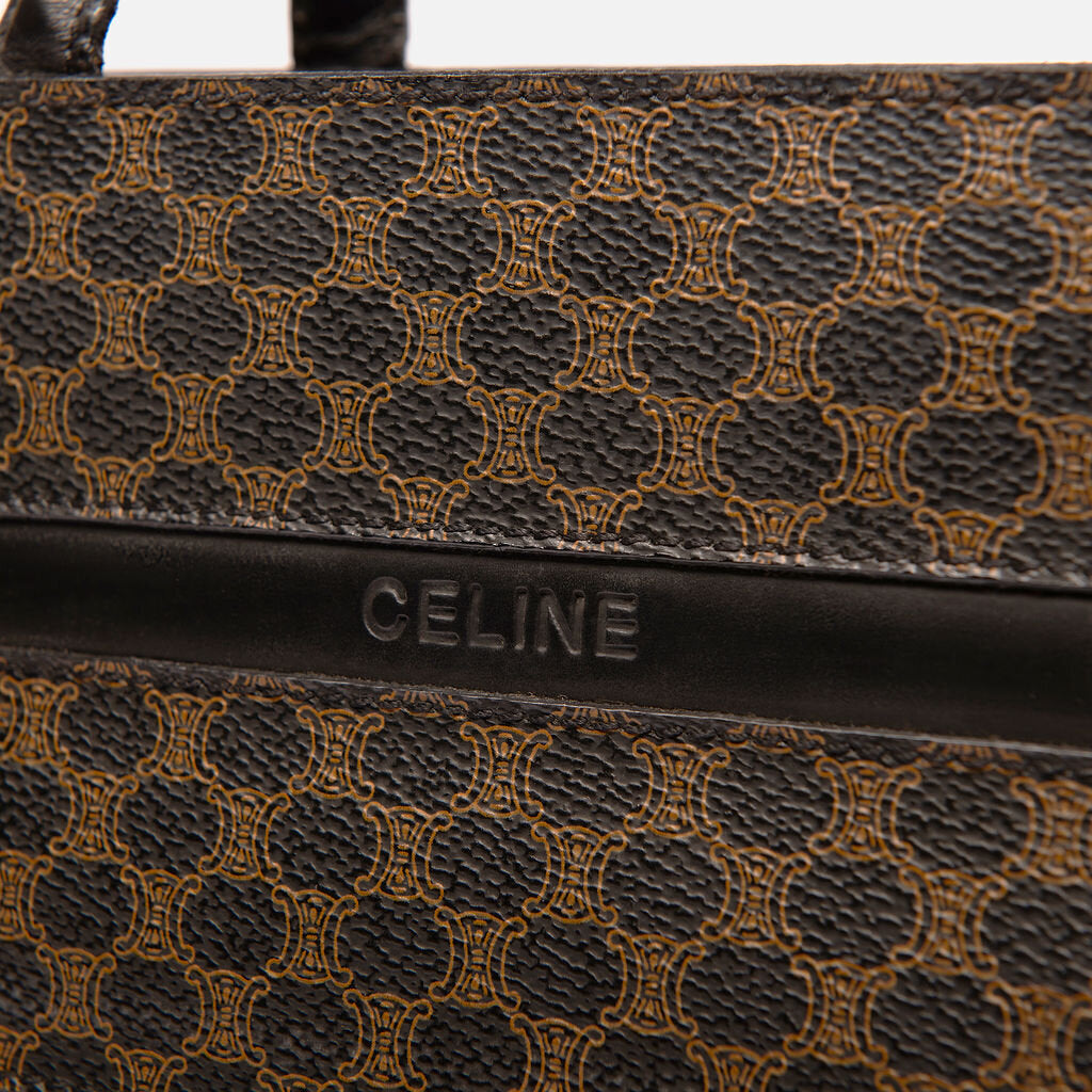 Celine Black & Brown Macadam Stripe Bag