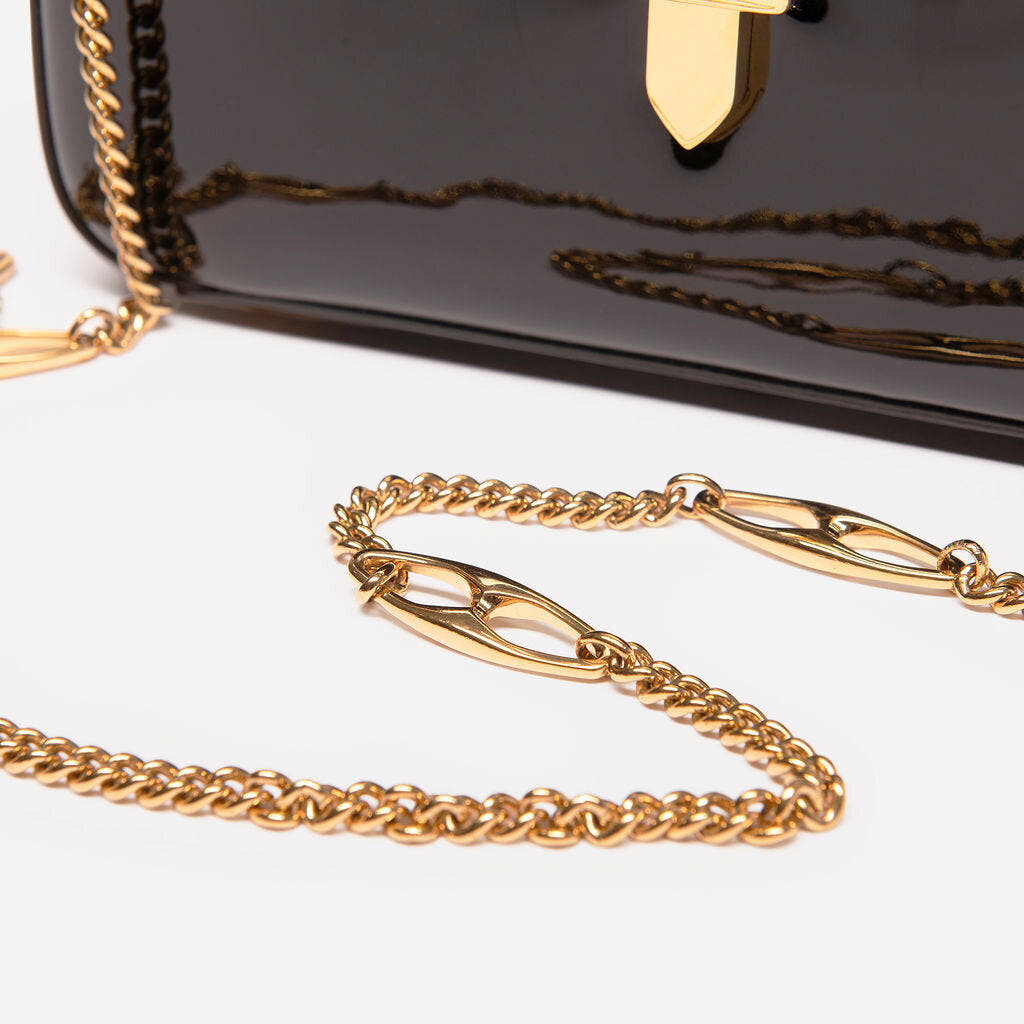 Gucci Black Patent Sylvie Bag