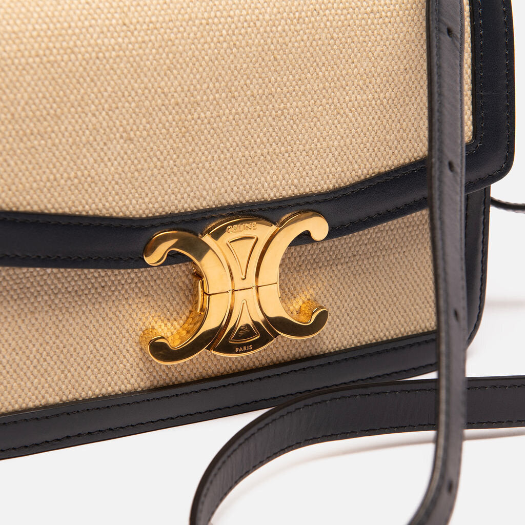 Celine Navy & Toile Triomphe Crossbody
