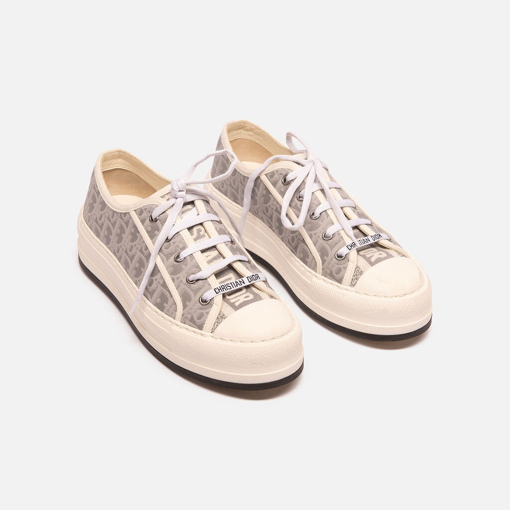 Christian Dior Grey Oblique Low Top Sneaker