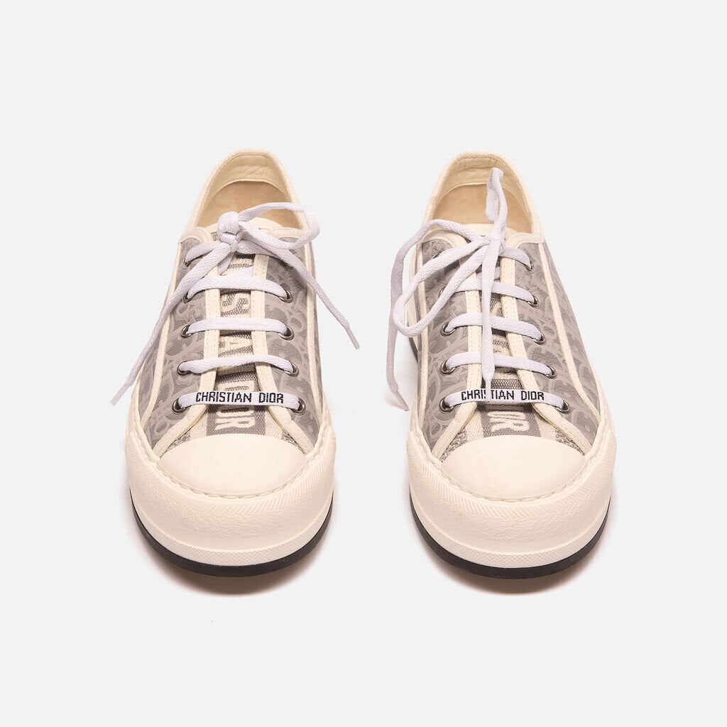 Christian Dior Grey Oblique Low Top Sneaker