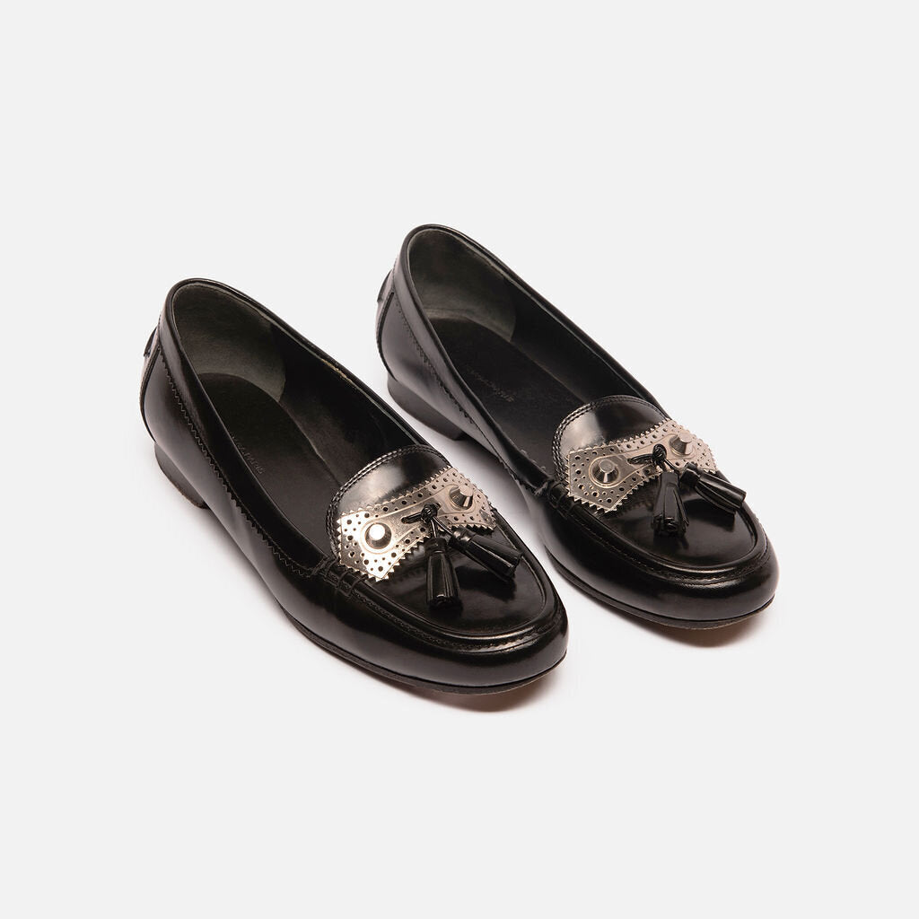 Balenciaga Black Leather Loafer