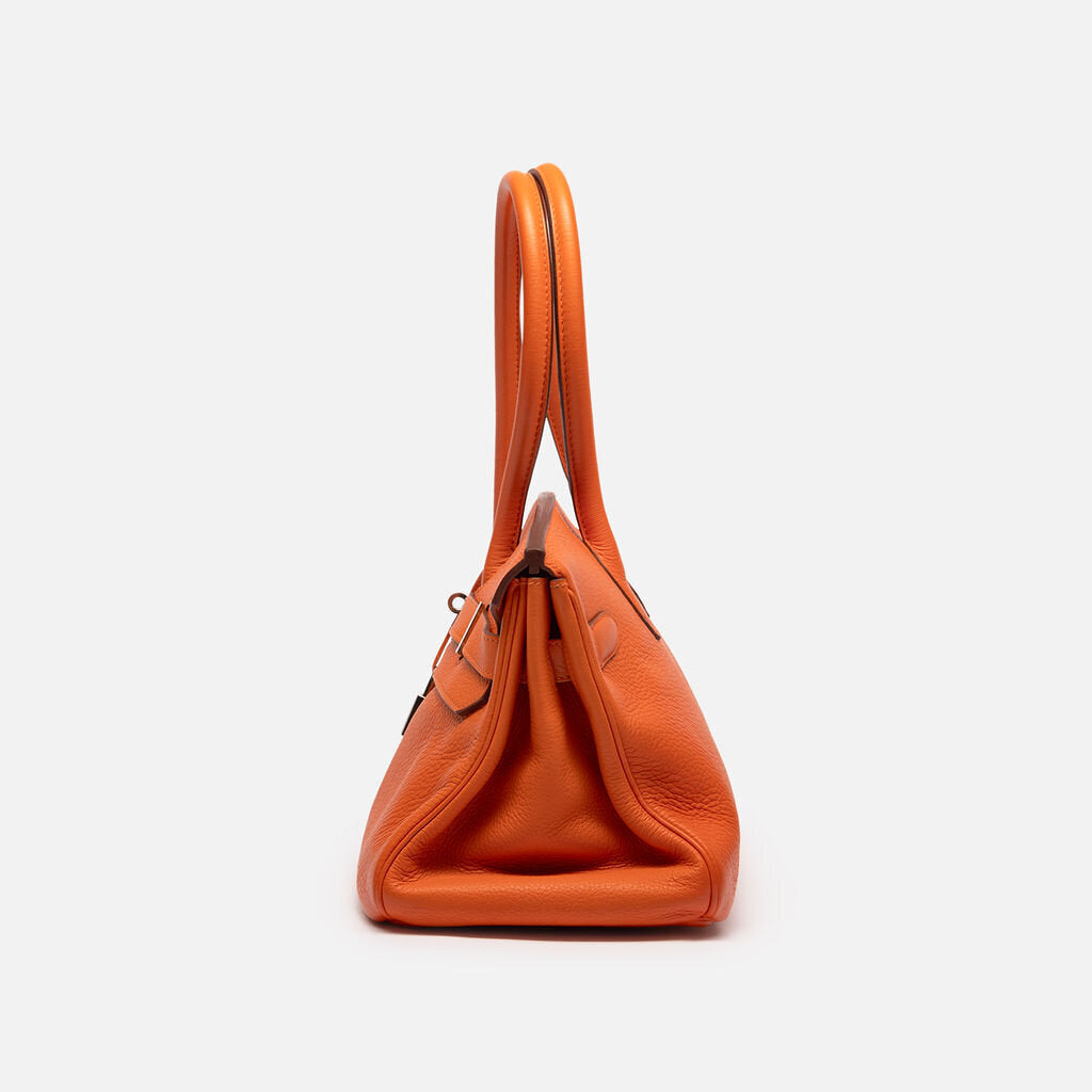 Hermes Shoulder 42 Clemence Orange PHW