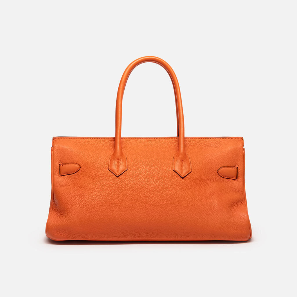 Hermes Shoulder 42 Clemence Orange PHW