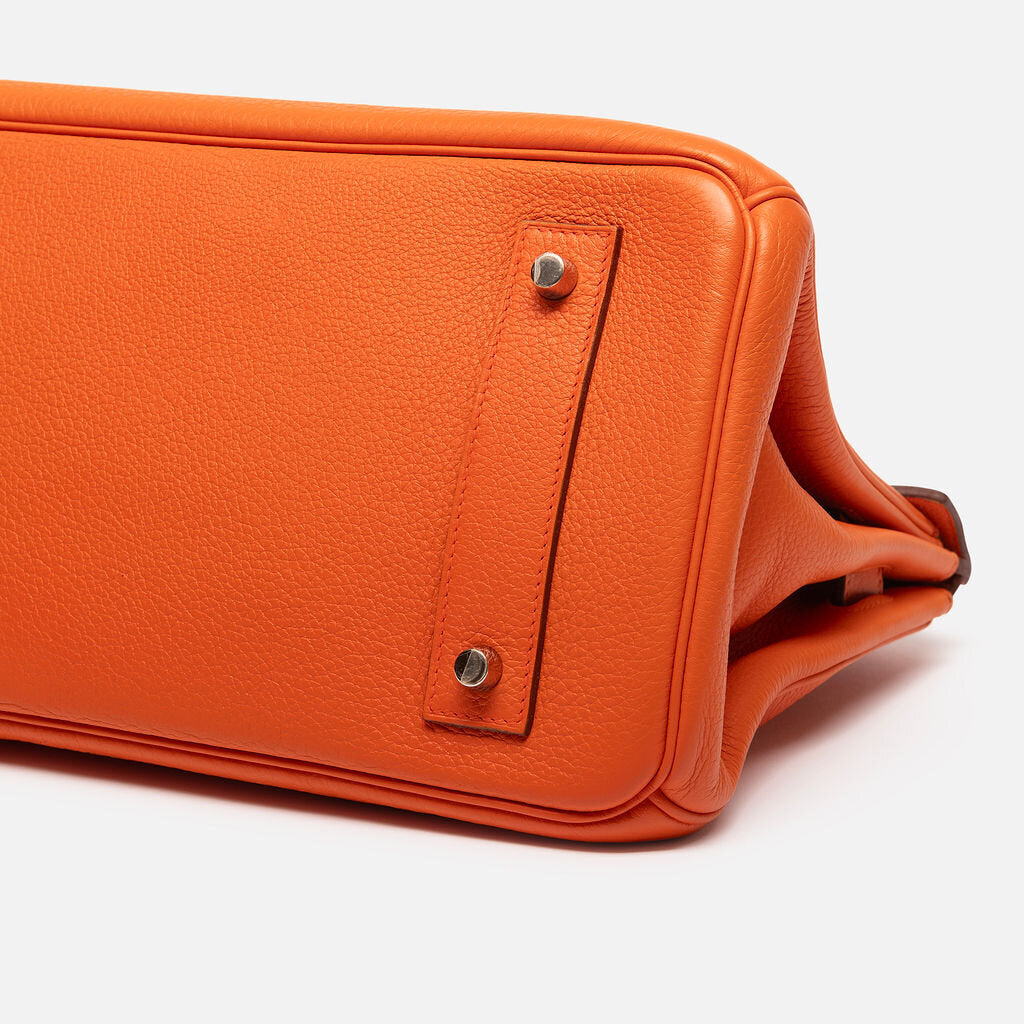 Hermes Shoulder 42 Clemence Orange PHW