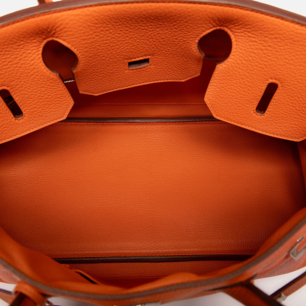 Hermes Shoulder 42 Clemence Orange PHW