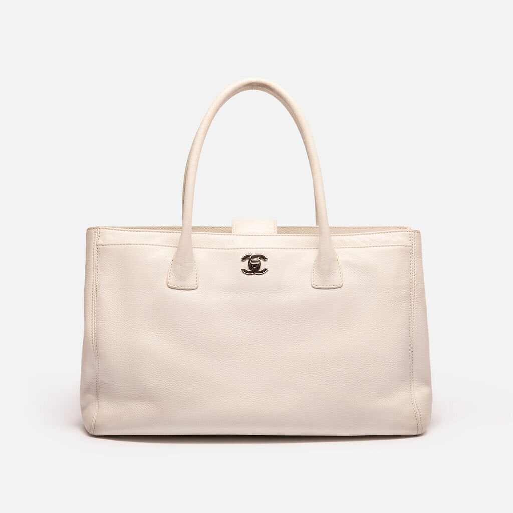 Chanel White Executive Tote
