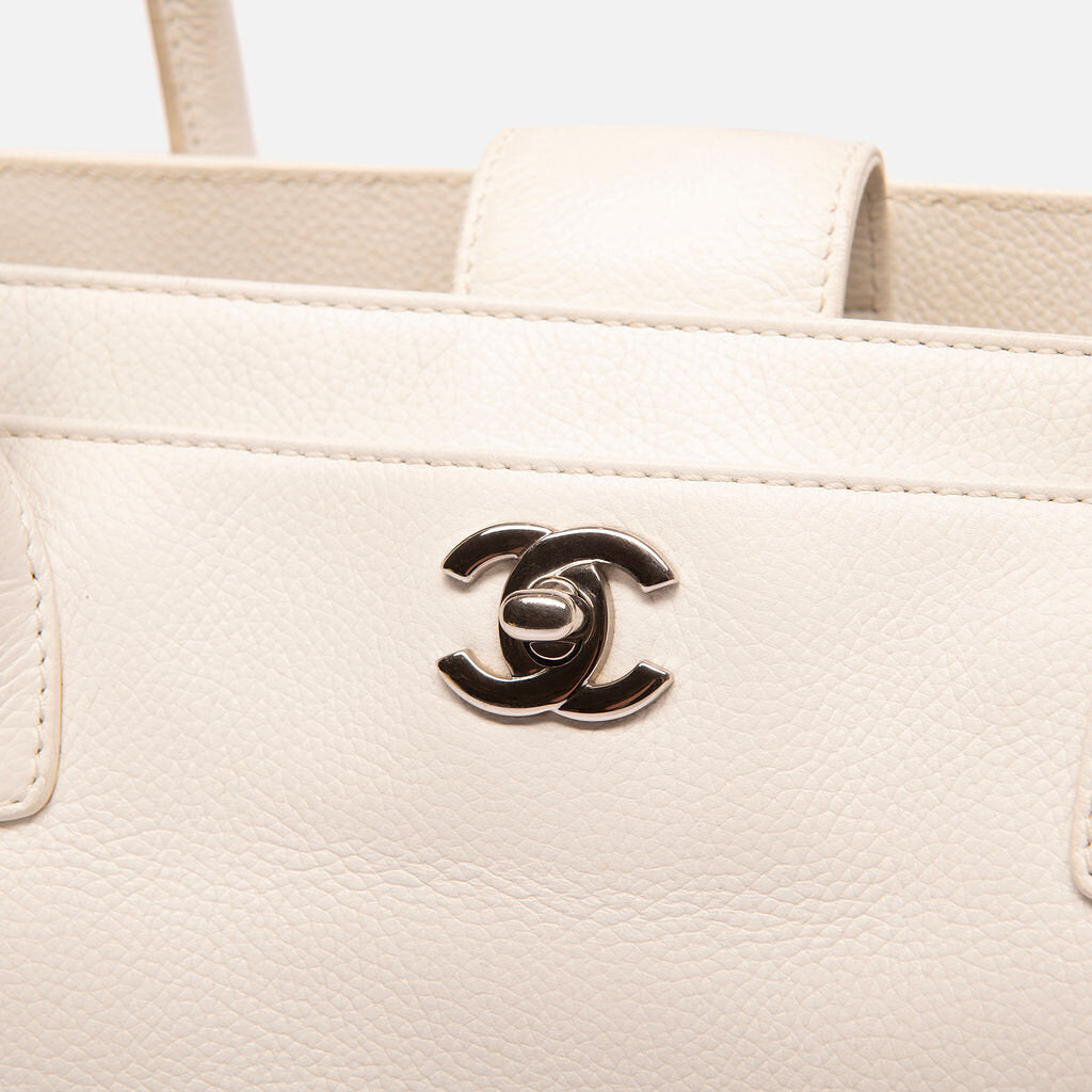 Chanel White Executive Tote