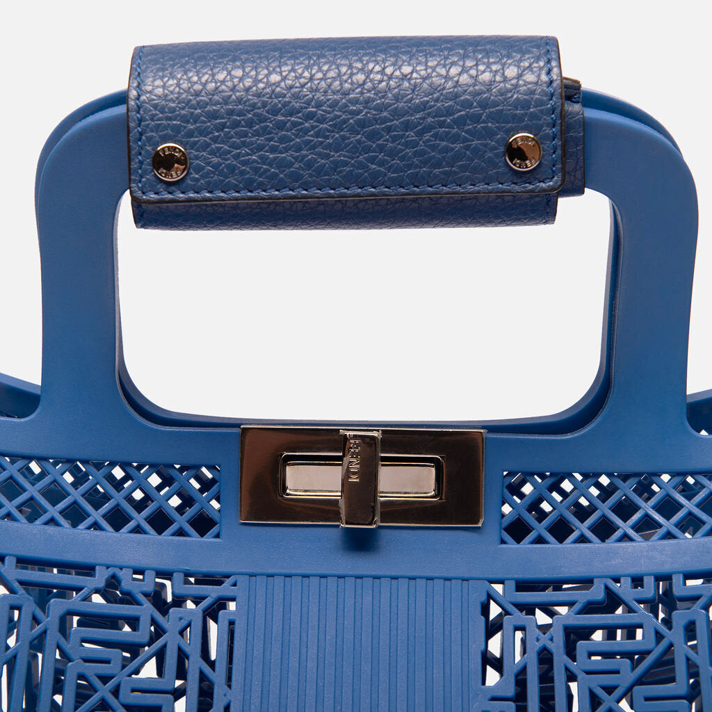 Fendi Blue Recyled Plastic FF Forty8 Basket Tote