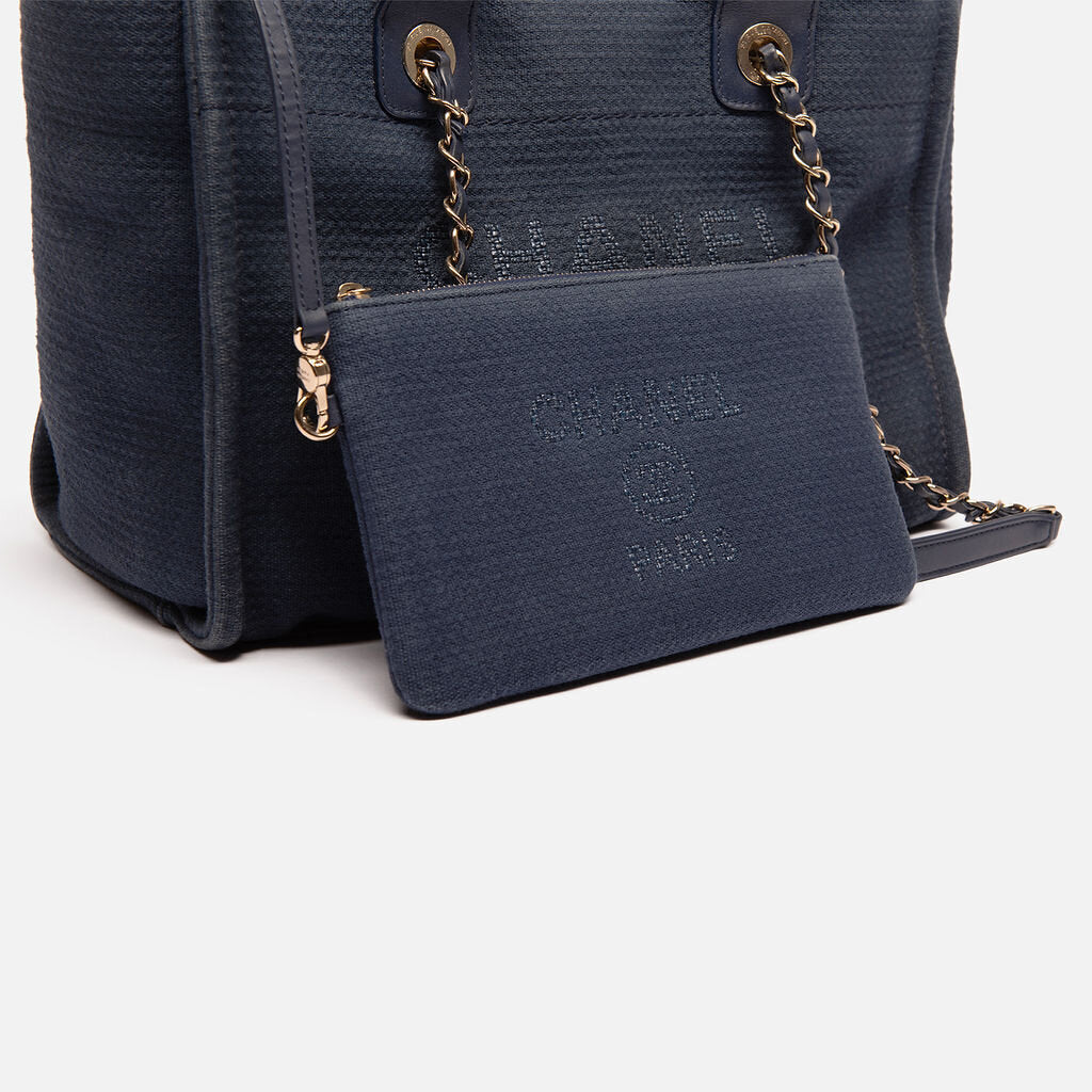 Chanel Dark Blue Small Deauville