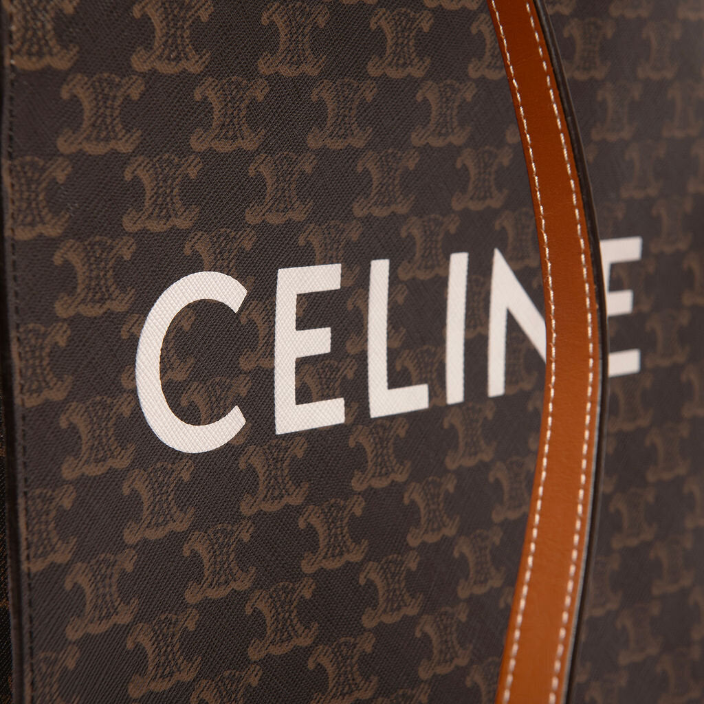 Celine Brown Triomphe Veritcal Small Cabas Bag
