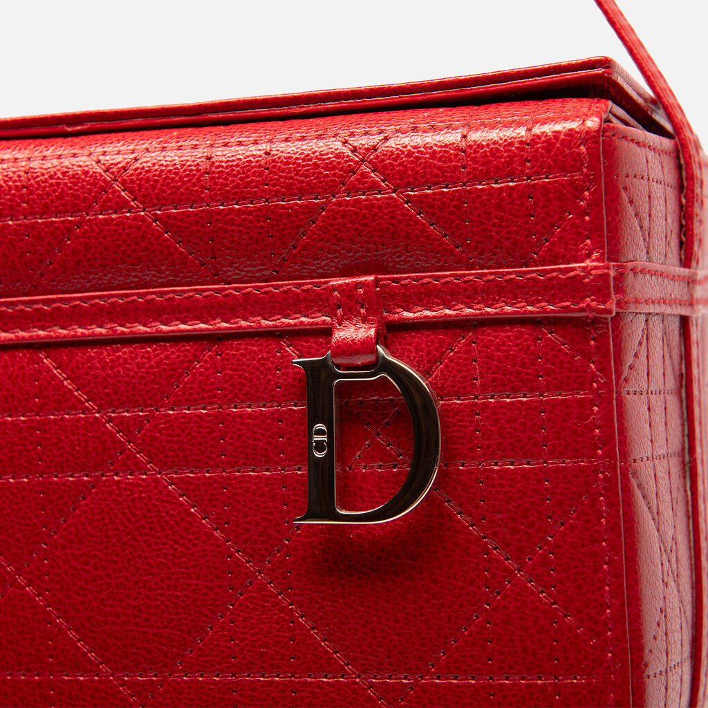 Dior Red Cannage Vanity Bag