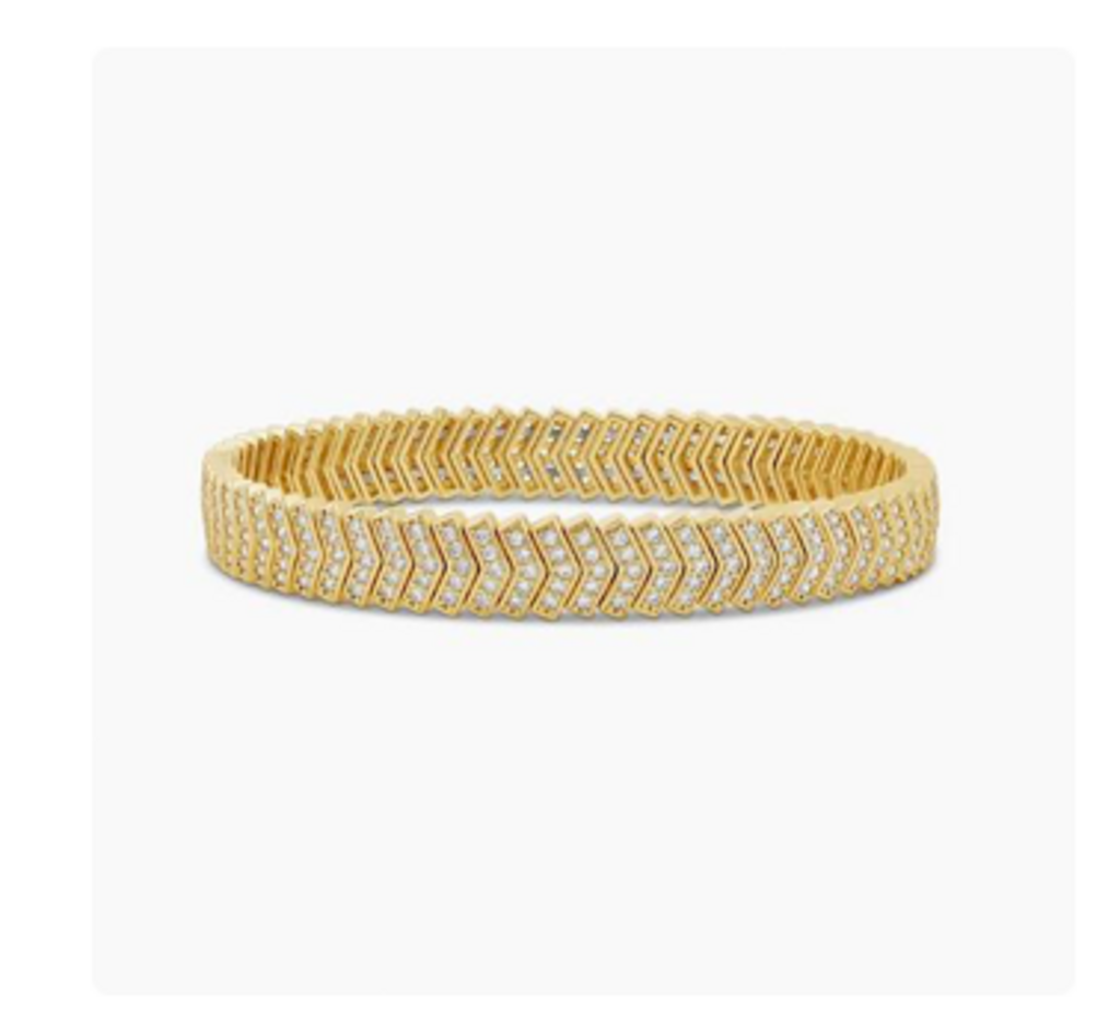 FULL PAVE ARROW STRETCHY BRACELET YG