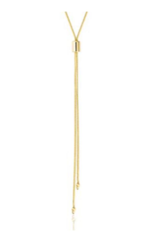 Adjustable Bolo Box Chain Tie Lariat Necklace YG