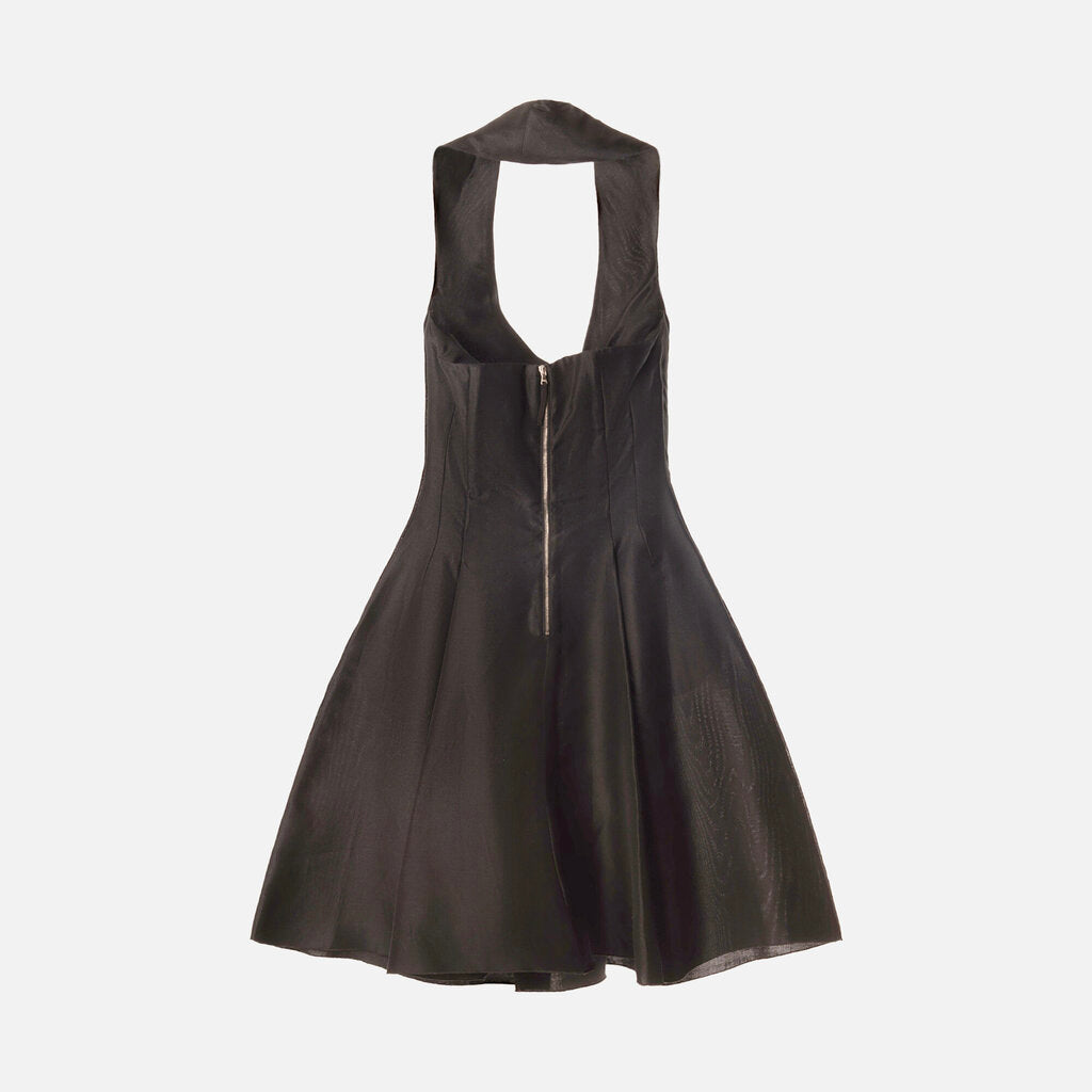 Dolce & Gabbana Black Cotton/Silk Halter Dress