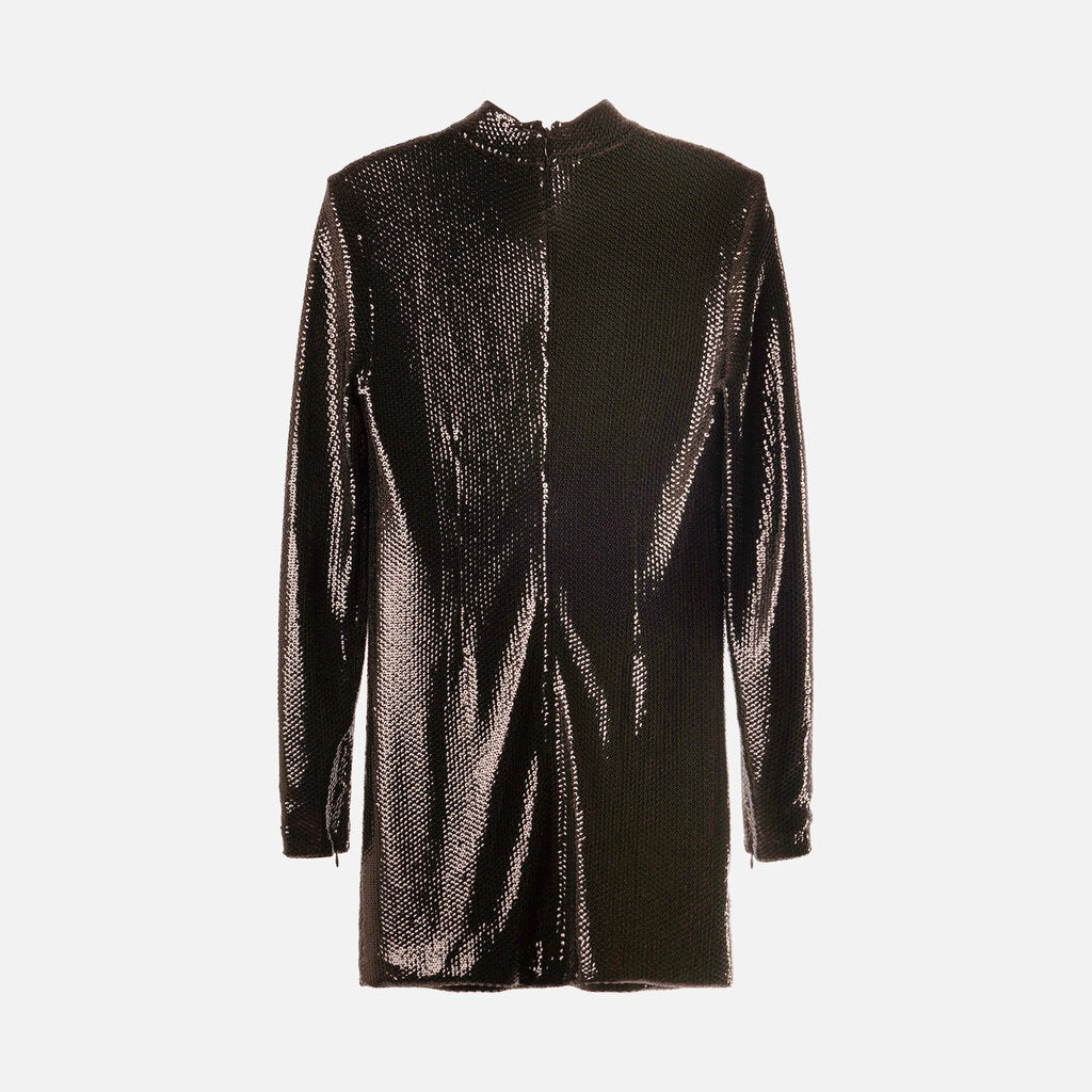 Tom Ford Black Sequin Cutout Mini Dress