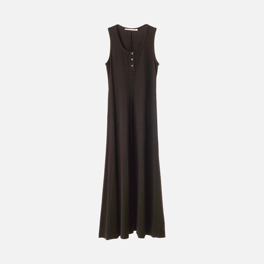 Proenza Schouler White Label Black Cotton Maxi Dress