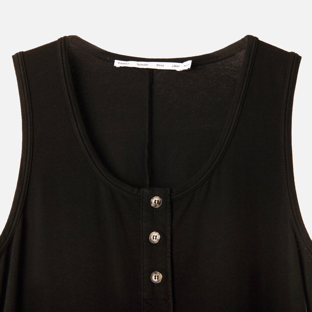 Proenza Schouler White Label Black Cotton Maxi Dress