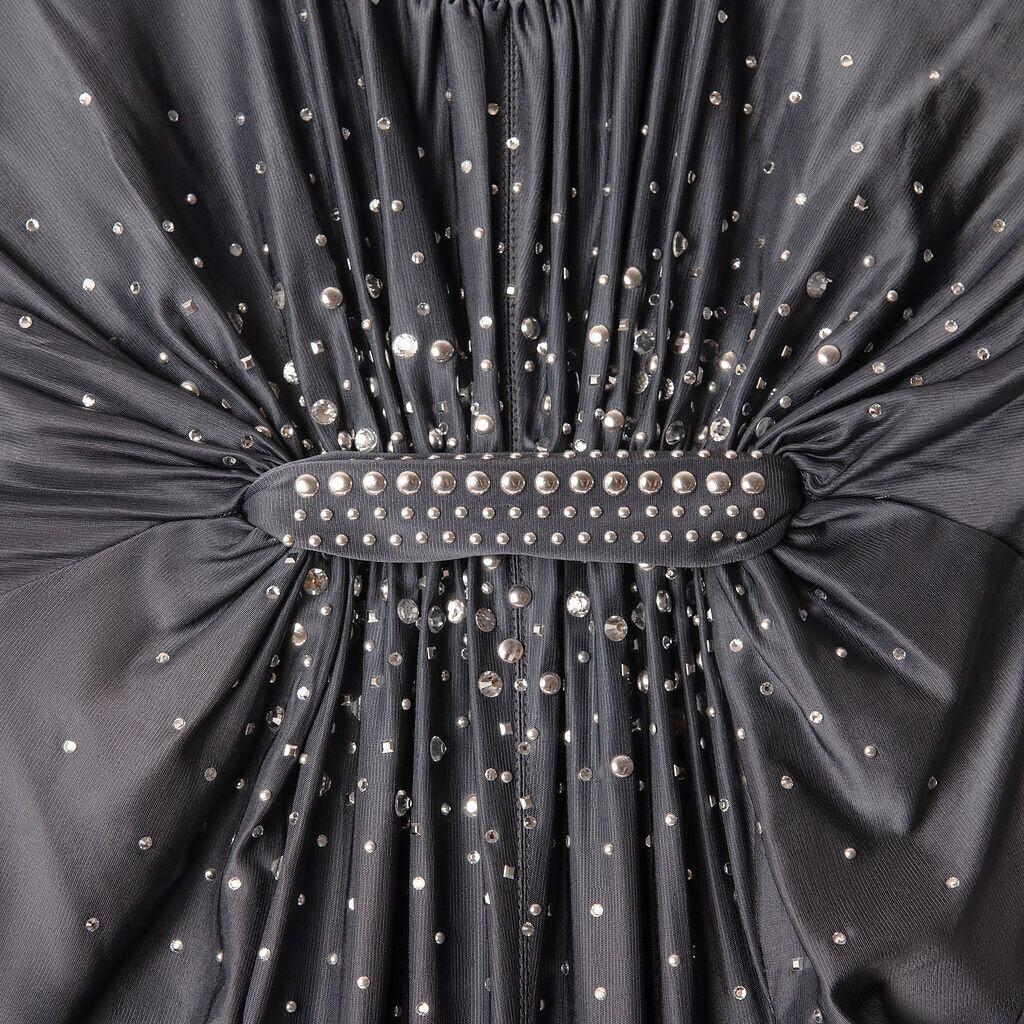 Rabanne Gray Jersey Embellished Maxi Dress