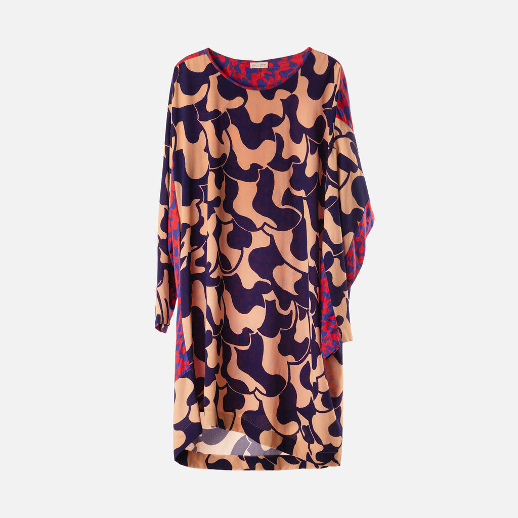Dries Van Noten Multicolor Poly Pattern Dress