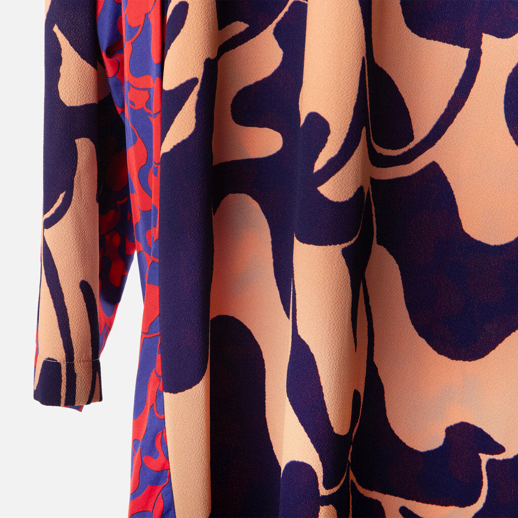 Dries Van Noten Multicolor Poly Pattern Dress