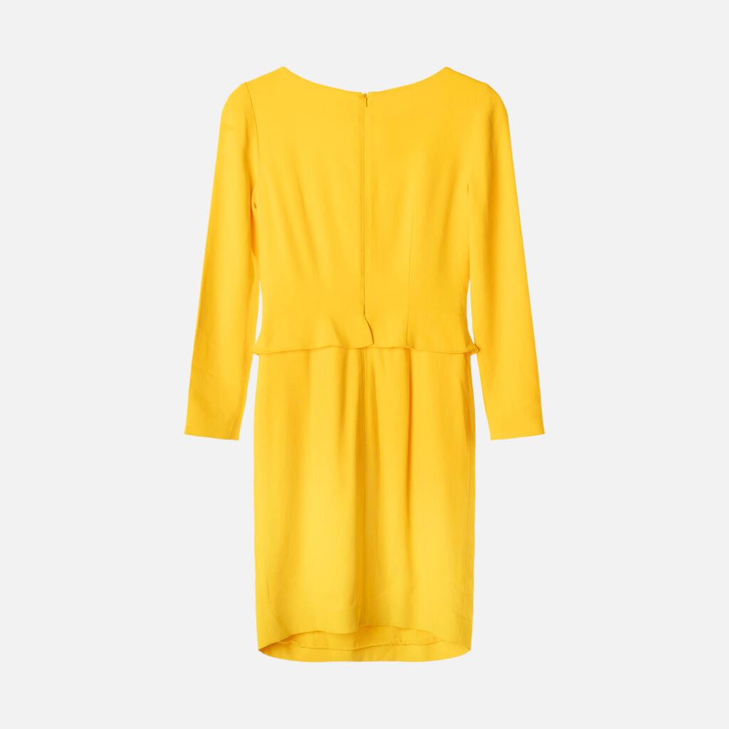 Moschino Yellow Rayon Bow Front Dress