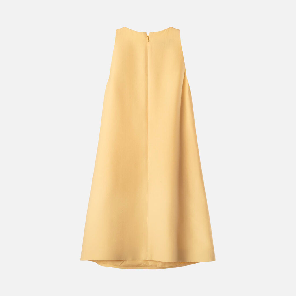 Valentino Yellow Wool Blend Embellished Dress