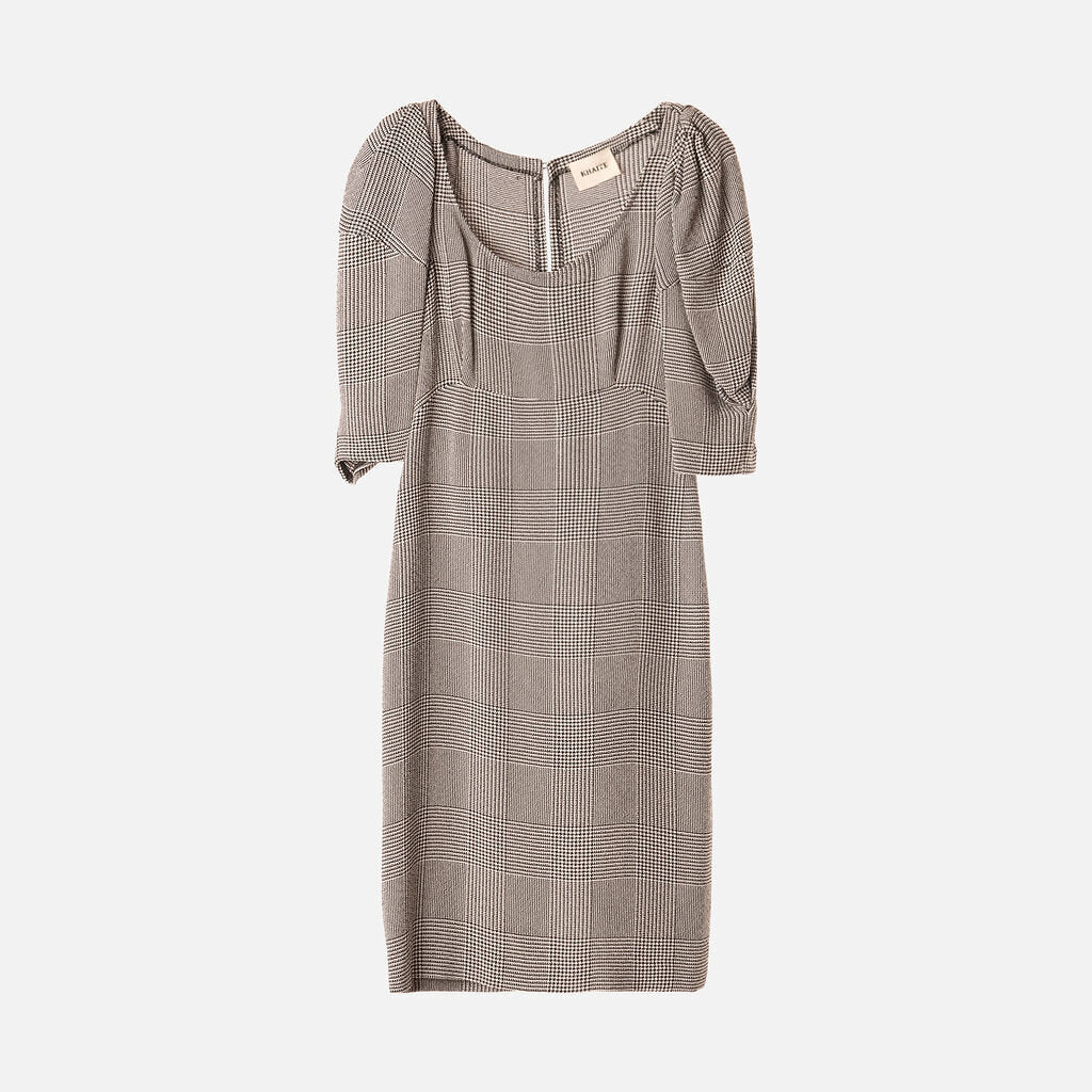 Khaite Black & White Viscose Midi Dress
