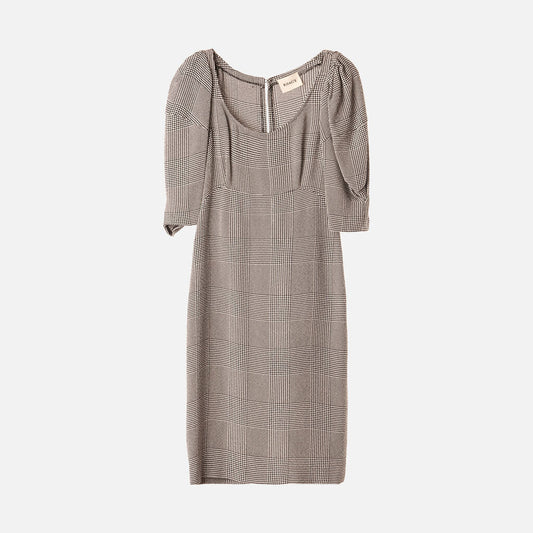 Khaite Black & White Viscose Midi Dress