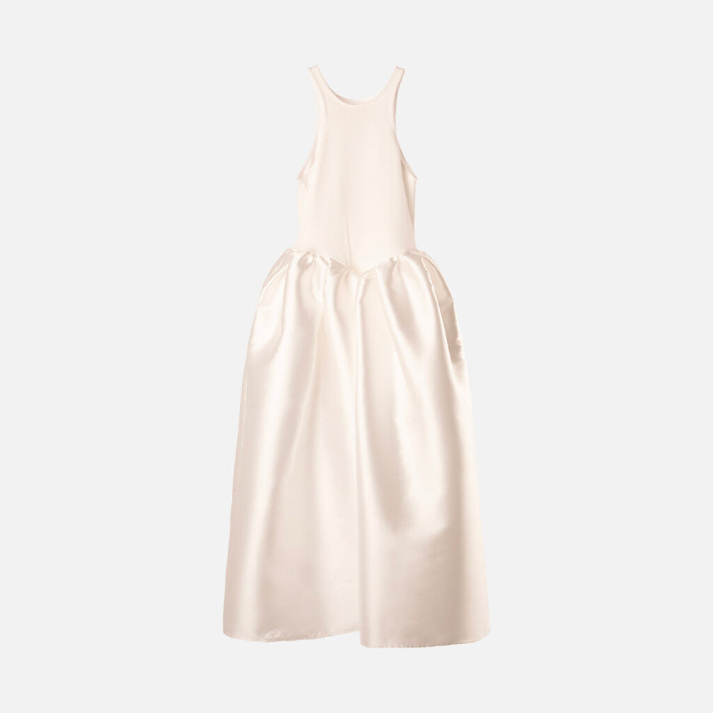 Marques Almeida White Satin Maxi Dress