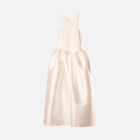 Marques Almeida White Satin Maxi Dress