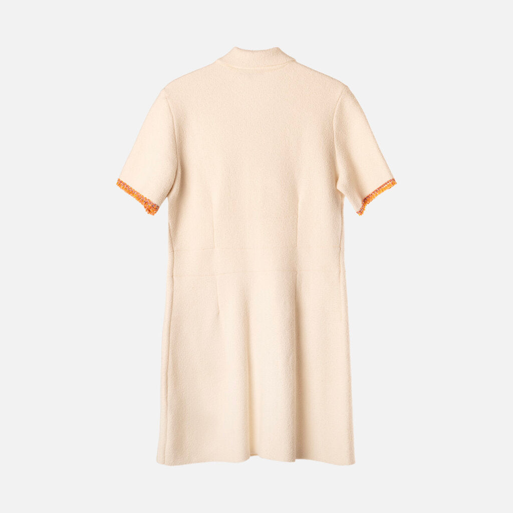 Maje Cream Cotton Mini Dress