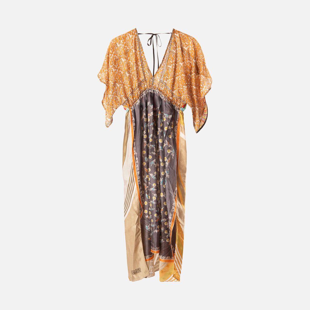 Morphew Collection Multicolor Printed Silk Dress