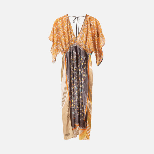 Morphew Collection Multicolor Printed Silk Dress