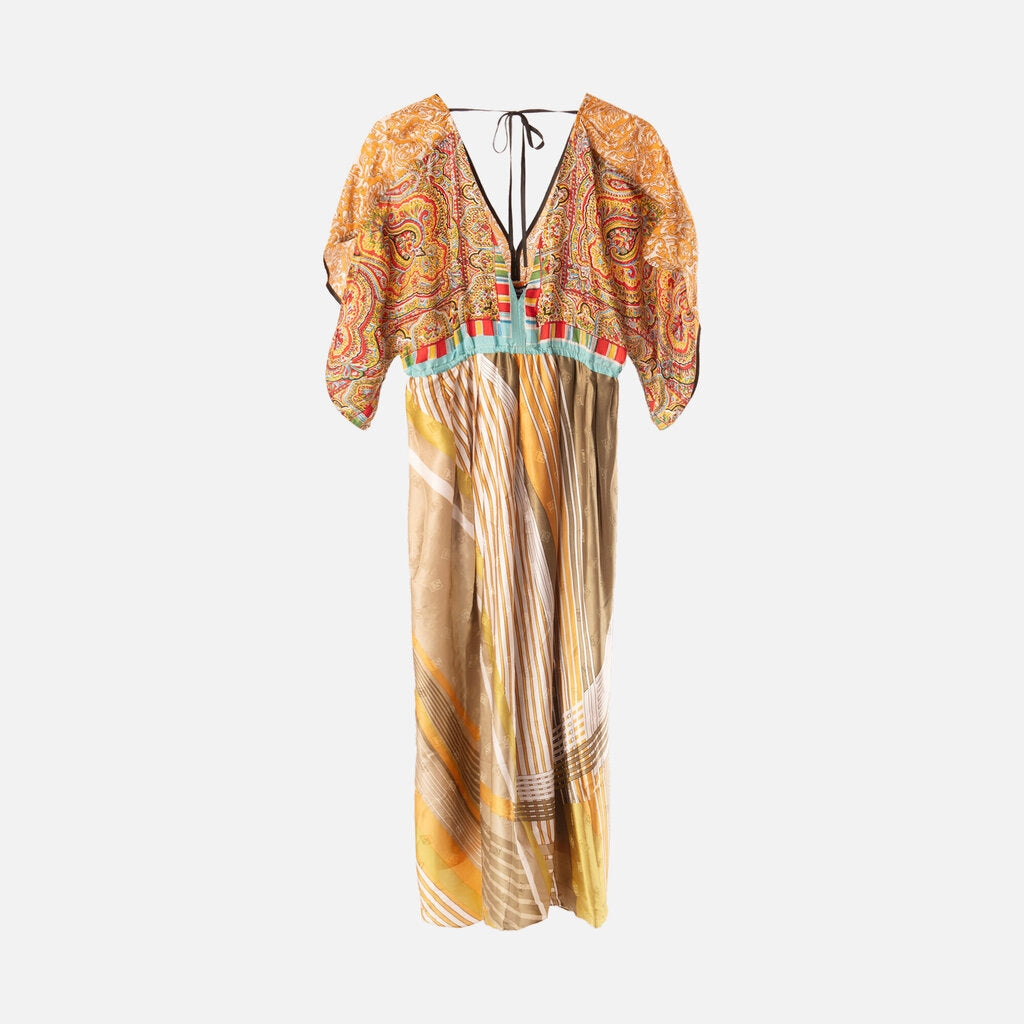 Morphew Collection Multicolor Printed Silk Dress