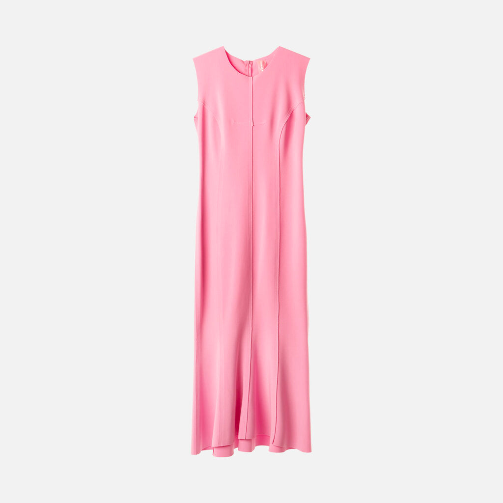 Norma Kamali Pink Poly Sleeveless Maxi Dress