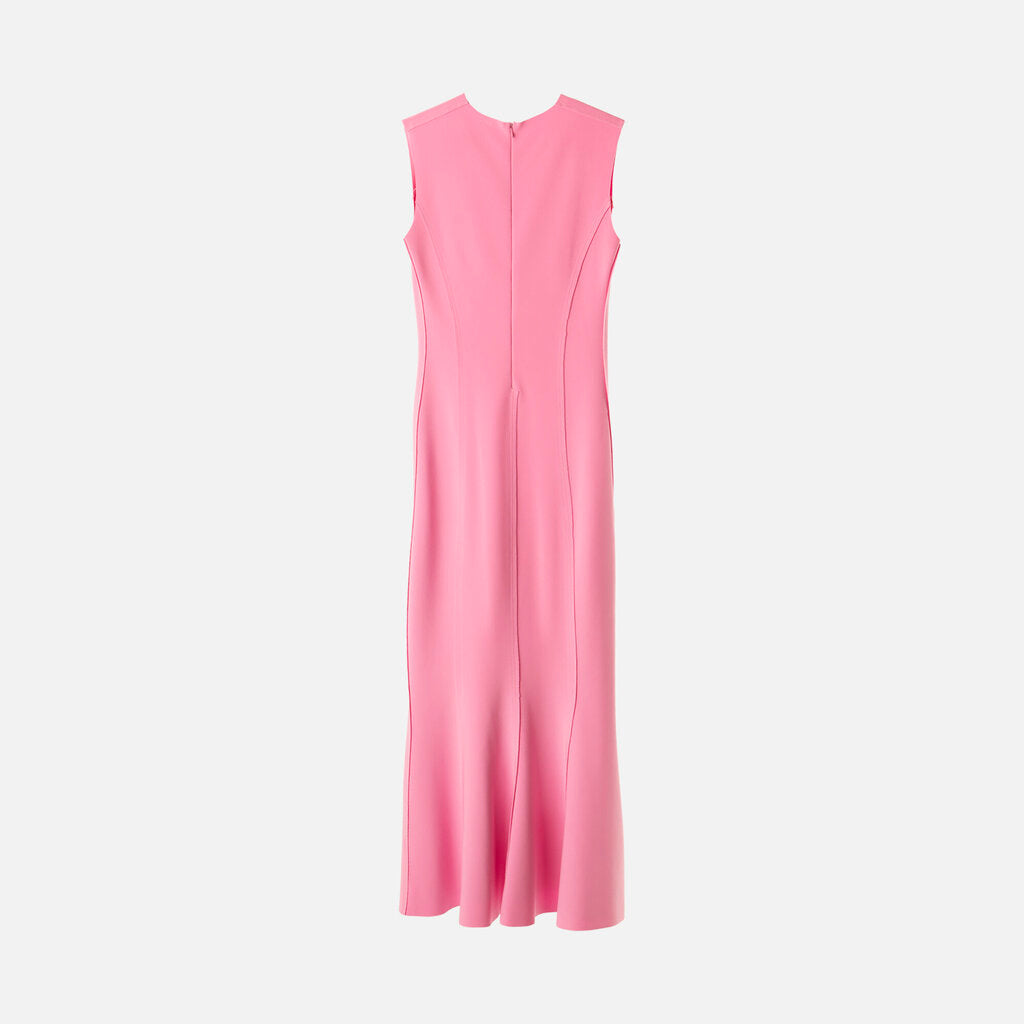 Norma Kamali Pink Poly Sleeveless Maxi Dress