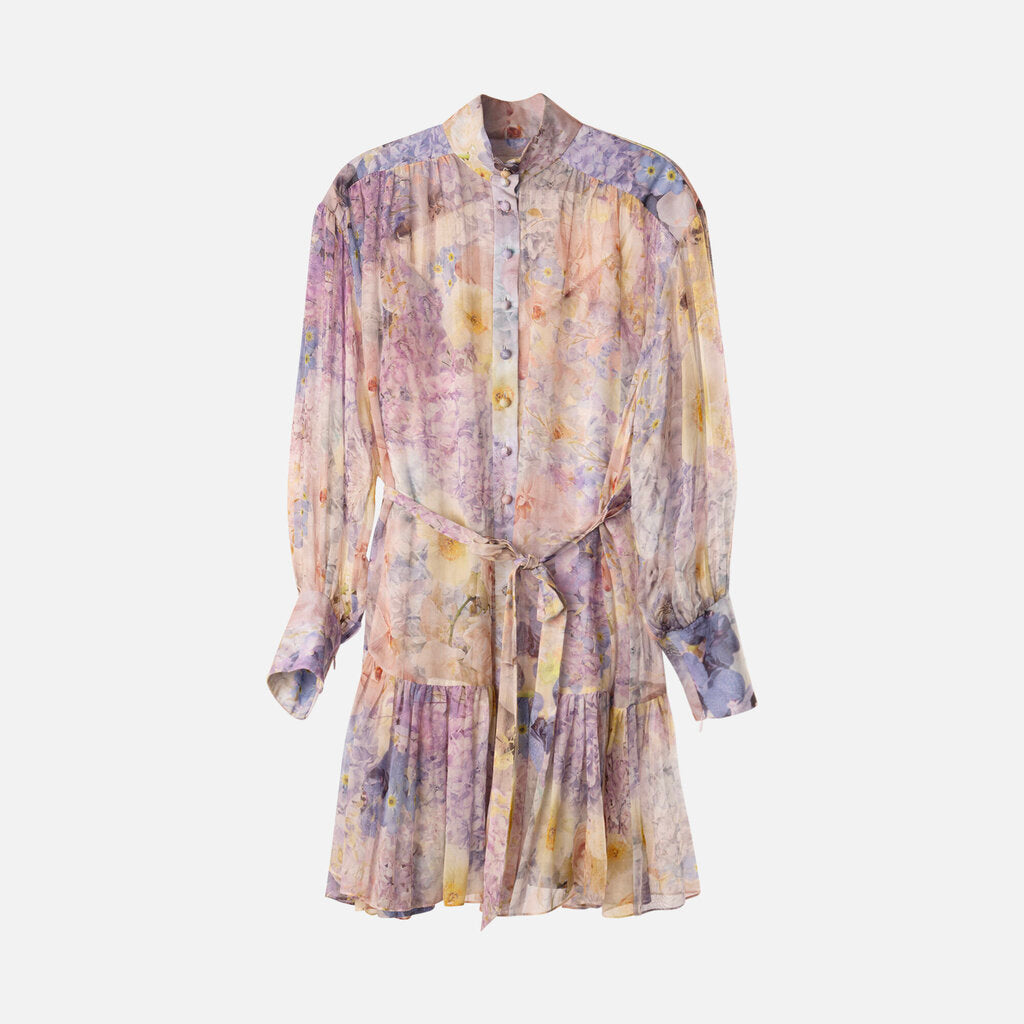 Zimmermann Floral Garden Button Up Cotton/Silk Dress