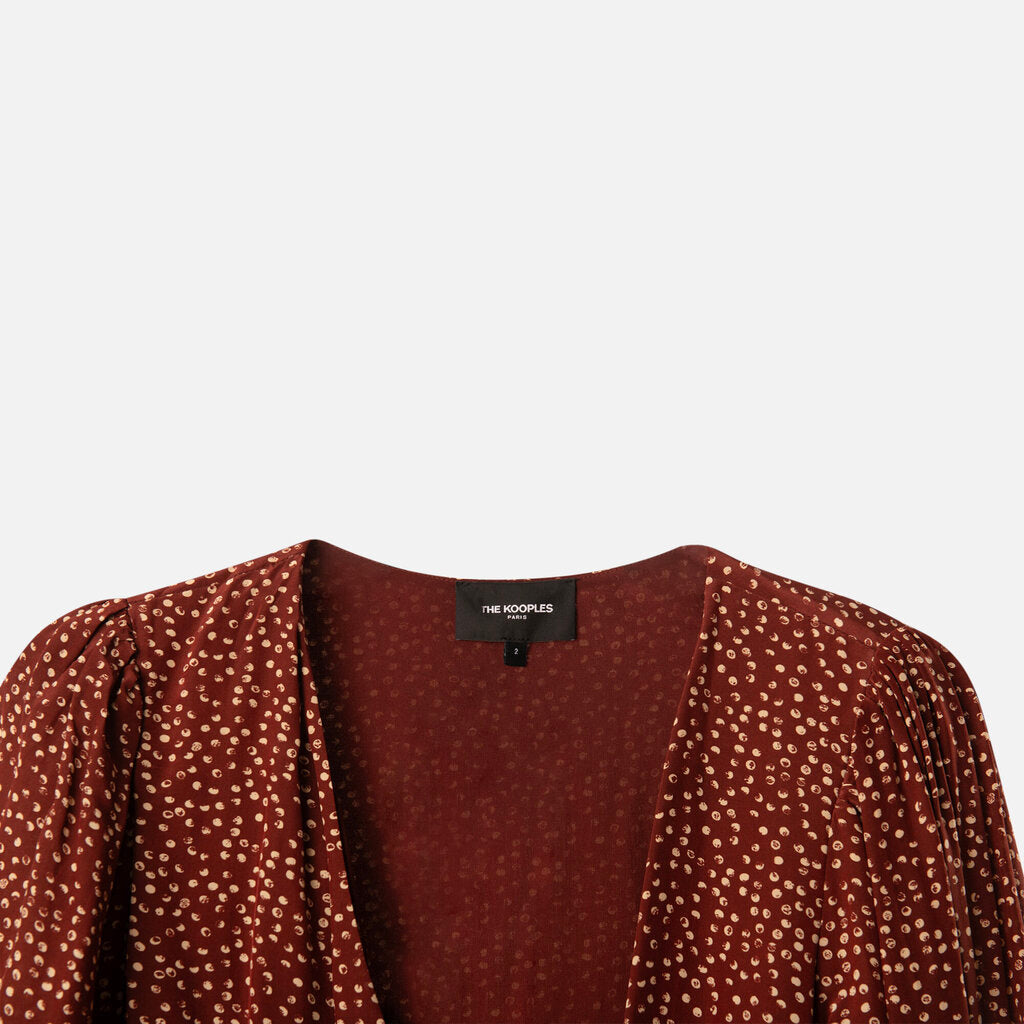 The Kooples Red Polka Dot Viscose/Silk Dress