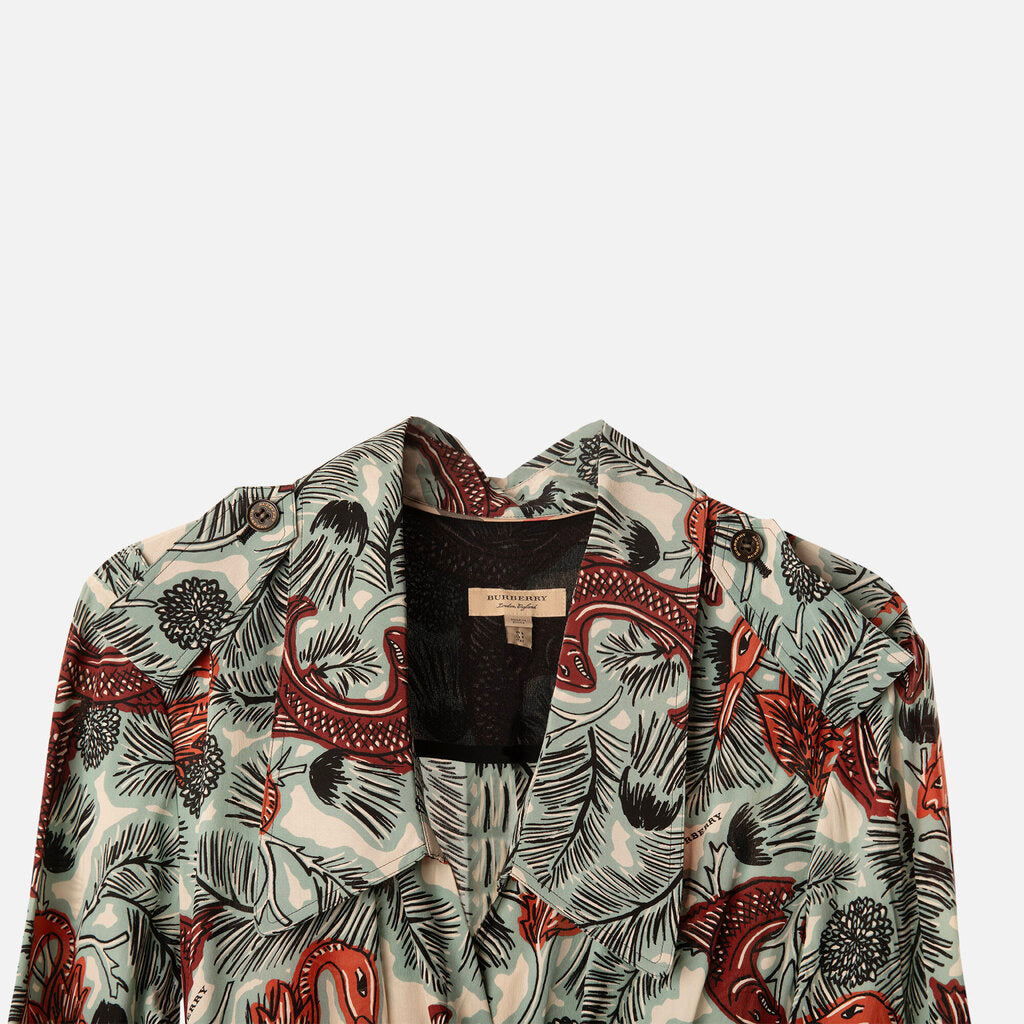 Burberry Mythical Creatures Silk Wrap Dress
