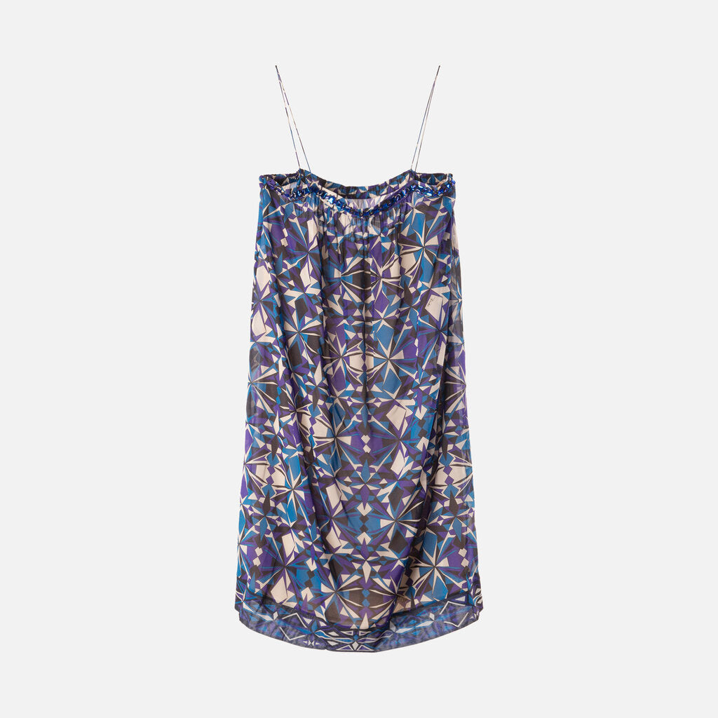Emilio Pucci Multicolor Silk Geometric Print Dress
