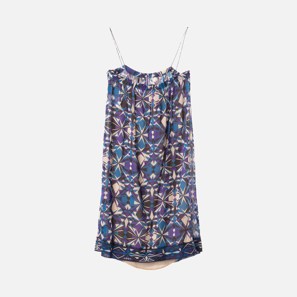 Emilio Pucci Multicolor Silk Geometric Print Dress