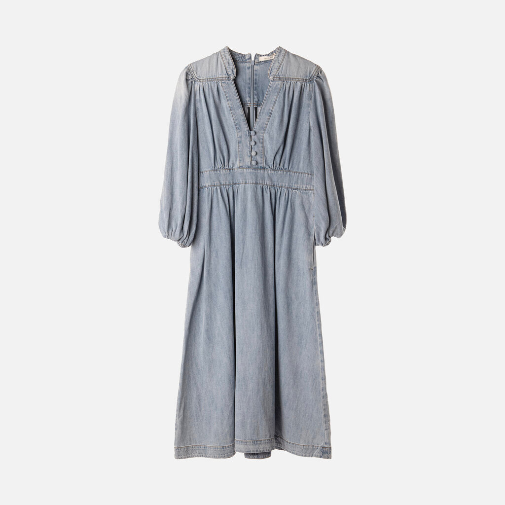Zimmermann Blue Denim Maxi Dress