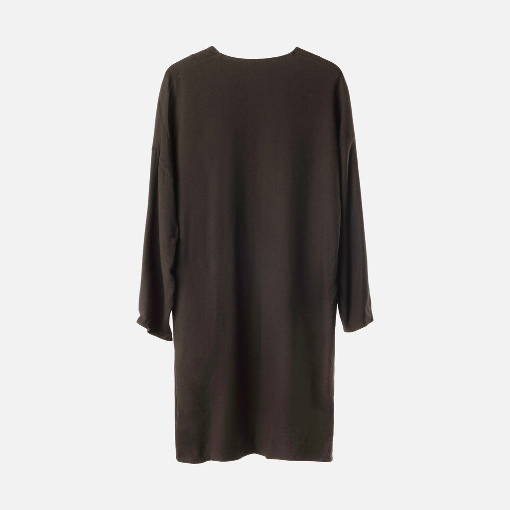 Vince Black Viscose V Neck Dress