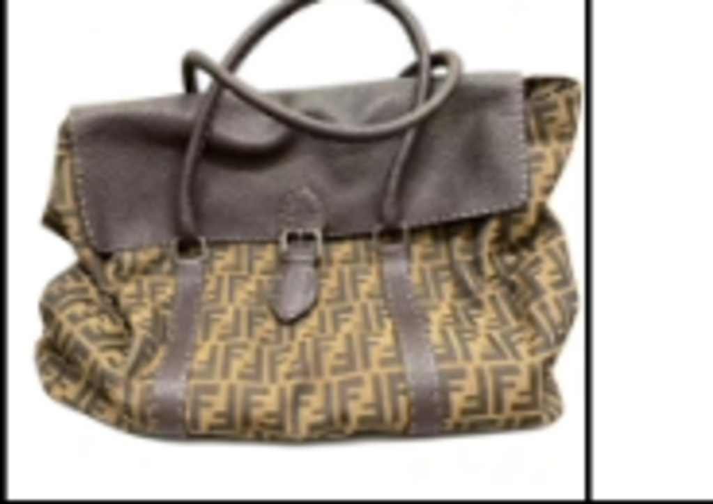 Zucca Canvas & Leather Flap Over Tote