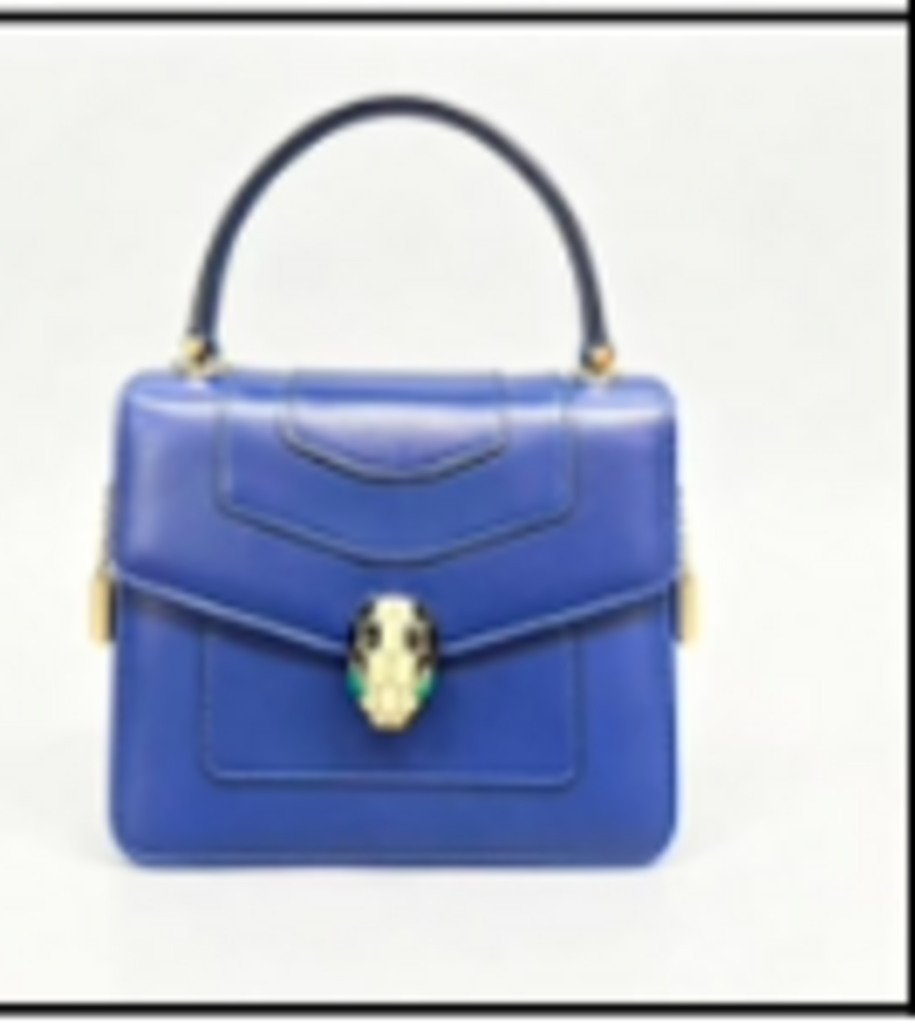 Blue Serpenti Top Handle Bag
