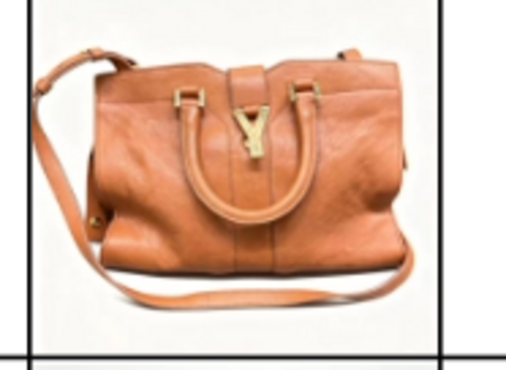Brown Leather Y Cabas Tote