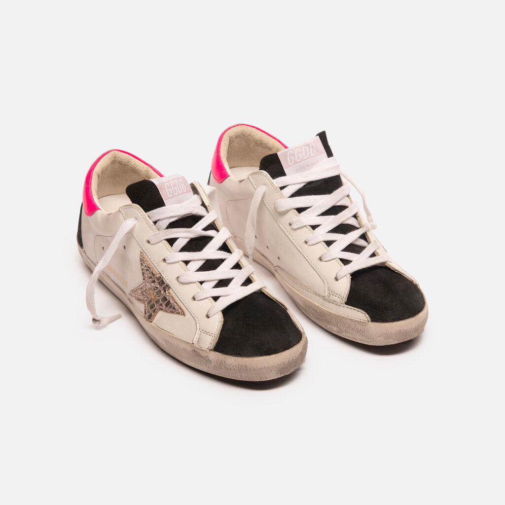 Golden Goose Black/White/Pink Sneakers