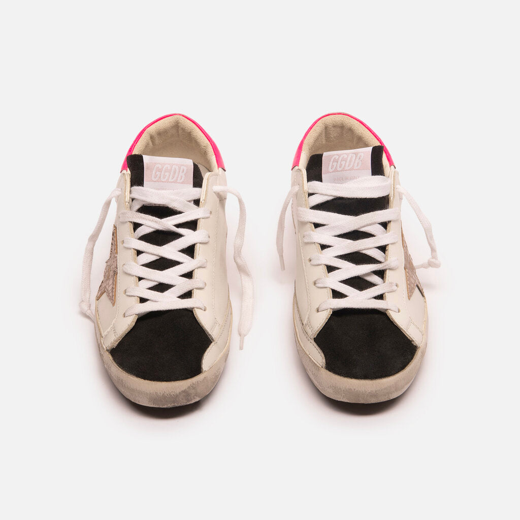 Golden Goose Black/White/Pink Sneakers
